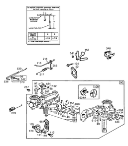Carburetor Assembly Diagram and Parts List for 81252-0211-01  Briggs and Stratton Engine